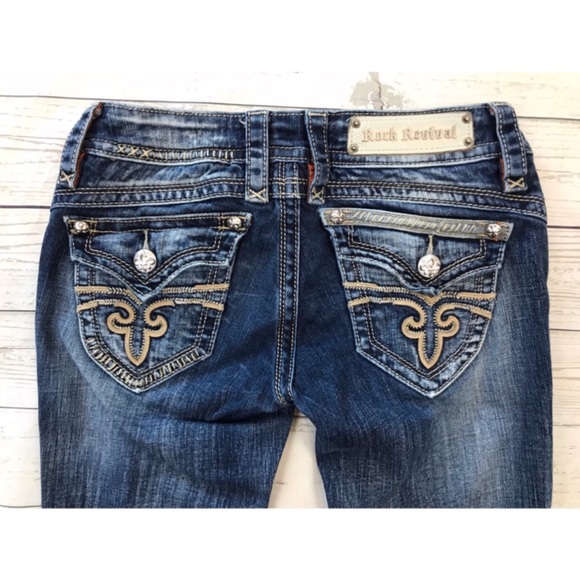 Rock Revival Denim - Rock Revival Flap Pocket Gwen Capri Crop Jeans